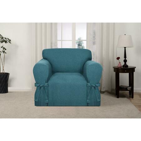 MADISON INDUSTRIES Madison  Kathy Ireland Evening Flannel Chair Slipcover, Teal MA335325